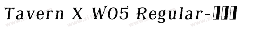 Tavern X W05 Regular字体转换